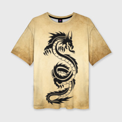 Женская футболка oversize 3D Убийственный змей