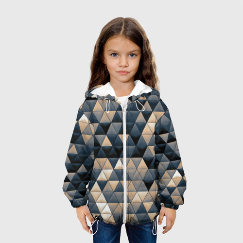 Детская куртка 3D Мозаика 4, цвет белый - фото 4