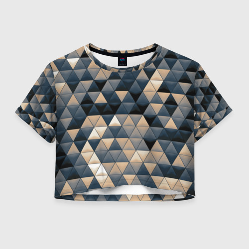 Женская футболка Crop-top 3D Мозаика 4, цвет 3D печать