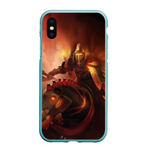 Чехол для iPhone XS Max матовый Chaos knight, цвет мятный