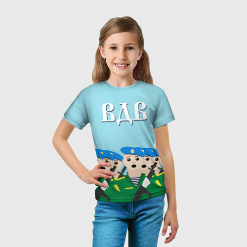 Детская футболка 3D ВДВ, цвет 3D печать - фото 5
