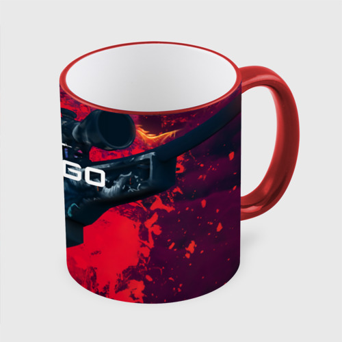 Кружка с полной запечаткой CS GO, цвет Кант красный - фото 3