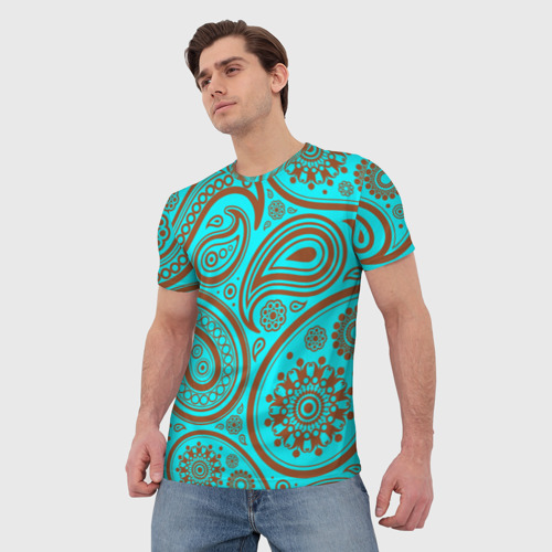 Мужская футболка 3D Paisley, цвет 3D печать - фото 3