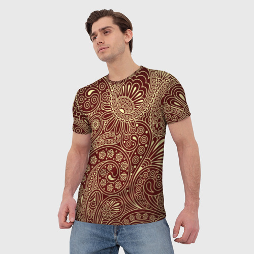 Мужская футболка 3D Paisley, цвет 3D печать - фото 3