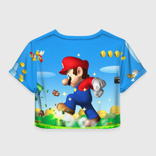 Женская футболка Crop-top 3D Mario - фото 2