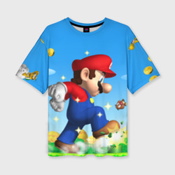 Женская футболка oversize 3D Mario