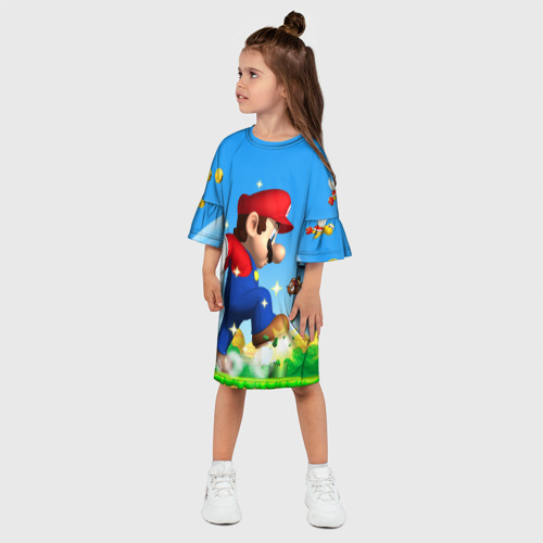 Детское платье 3D с принтом Mario, фото на моделе #1