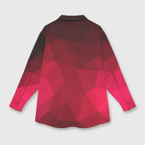 Мужская рубашка oversize 3D с принтом Polygonal, вид сзади #1