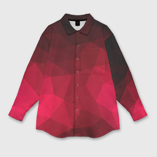Мужская рубашка oversize 3D с принтом Polygonal, вид спереди #2