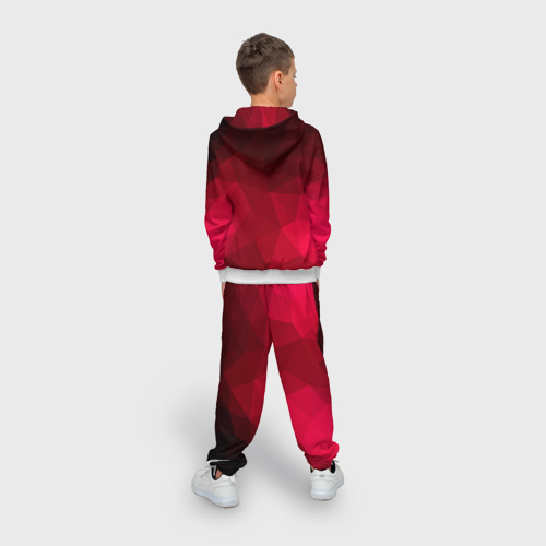 Детский 3D костюм с принтом Polygonal, вид сзади #2