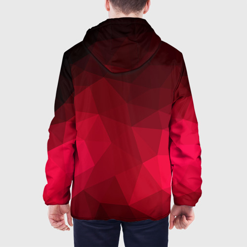 Мужская куртка 3D с принтом Polygonal, вид сзади #2