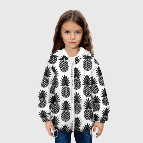 Детская куртка 3D Ананасы 3, цвет белый - фото 4