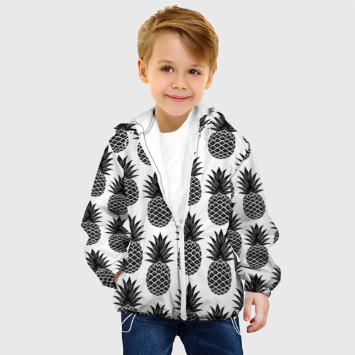 Детская куртка 3D Ананасы 3, цвет белый - фото 3