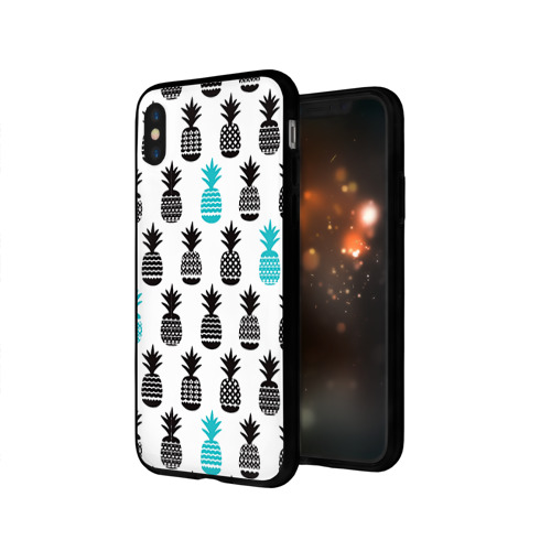 Чехол для Apple iPhone X силиконовый глянцевый Ананасы 7 Фото 01 Чехол для Apple iPhone X силиконовый глянцевый Ананасы 7 Фото 01