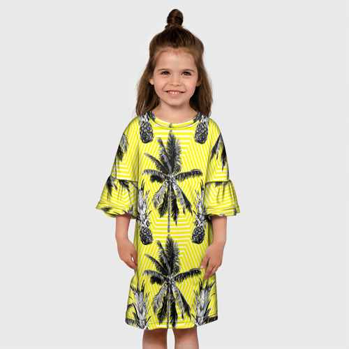 Детское платье 3D Ананасы 18, цвет 3D печать - фото 4