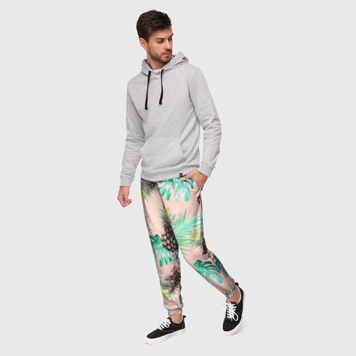 Мужские брюки 3D Ананасы 20, цвет 3D печать - фото 3