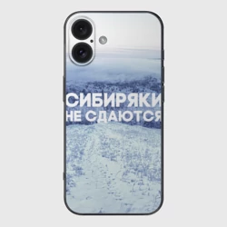 Чехол для iPhone 16 силиконовый с защитой камеры Сибирь