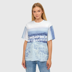 Женская футболка oversize 3D Сибирь - фото 2