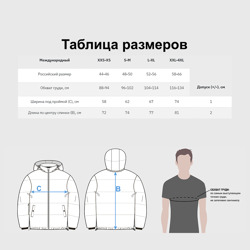 Куртка с принтом Сибирь для мужчины, вид на модели спереди №5. Цвет основы: черный