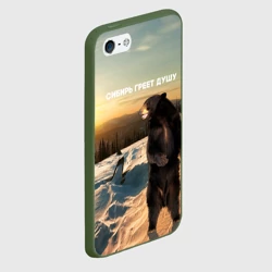 Чехол для iPhone 5/5S матовый Сибирь - фото 2