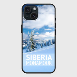 Чехол силиконовый для Apple iPhone 15 матовый Сибирь