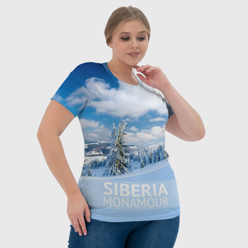 Женская футболка 3D Сибирь, цвет 3D печать - фото 6