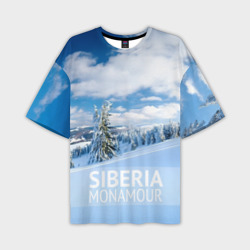 Мужская футболка oversize 3D Сибирь