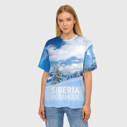 Женская футболка oversize 3D Сибирь - фото 2