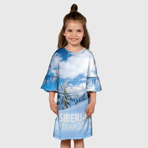 Детское платье 3D Сибирь, цвет 3D печать - фото 4