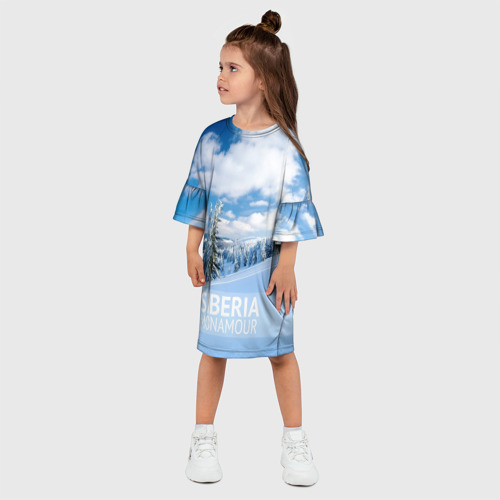 Детское платье 3D Сибирь, цвет 3D печать - фото 3