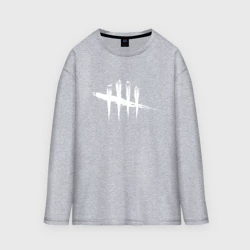 Женский лонгслив oversize хлопок Dead by Daylight White Logo