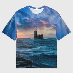 Мужская футболка oversize 3D Подводная лодка