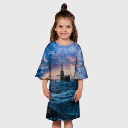 Детское платье 3D Подводная лодка - фото 2