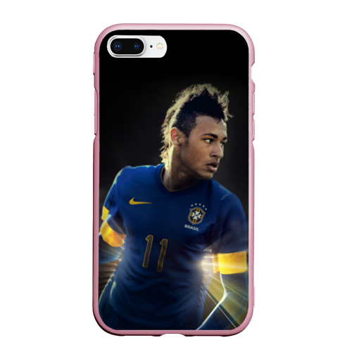Чехол для iPhone 7Plus/8 Plus матовый Neymar, цвет розовый