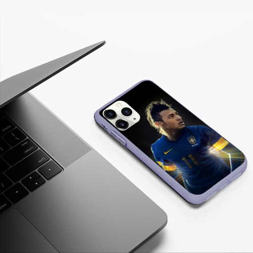 Чехол для iPhone 11 Pro матовый Neymar, цвет светло-сиреневый - фото 5