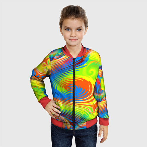 Детский бомбер 3D Tie-Dye, цвет красный - фото 3