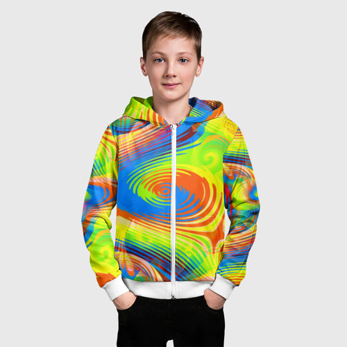 Детская толстовка 3D на молнии Tie-Dye - фото 3