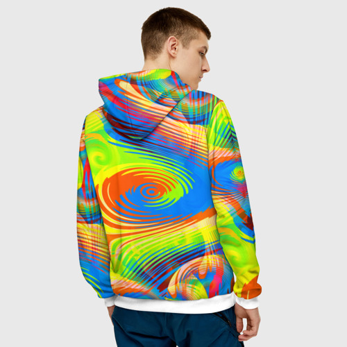 Мужская толстовка 3D Tie-Dye, цвет белый - фото 4