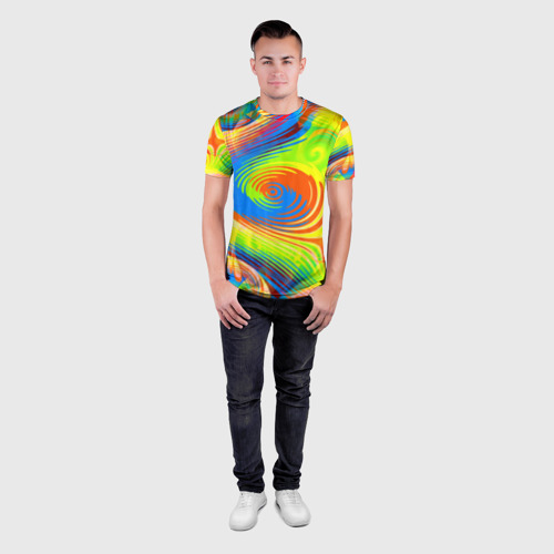 Мужская футболка 3D Slim Tie-Dye, цвет 3D печать - фото 4