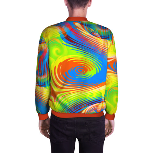 Мужской бомбер 3D Tie-Dye, цвет красный - фото 4