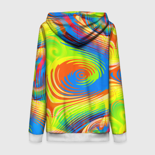 Женская толстовка 3D на молнии Tie-Dye, цвет белый - фото 2