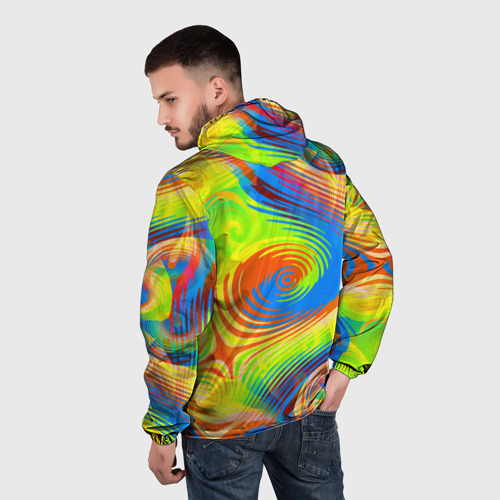 Мужская ветровка 3D Tie-Dye, цвет черный - фото 4