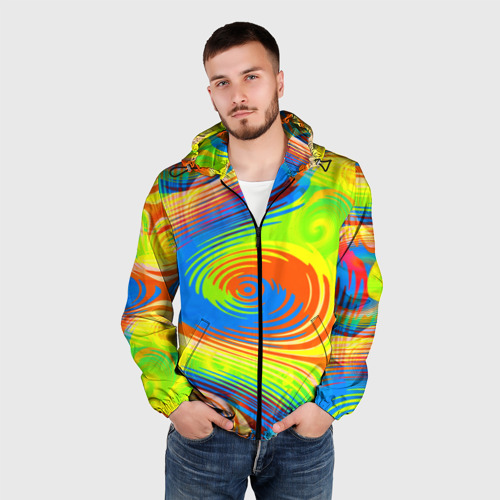 Мужская ветровка 3D Tie-Dye, цвет черный - фото 3