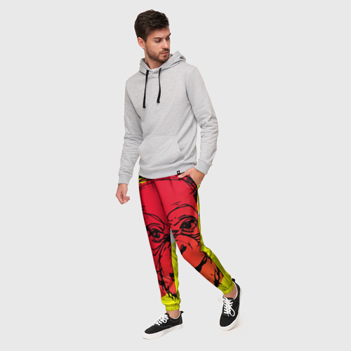 Мужские брюки 3D Fire Monkey, цвет 3D печать - фото 3