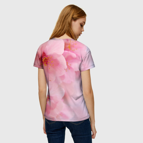 Женская футболка 3D Сакура, цвет 3D печать - фото 4