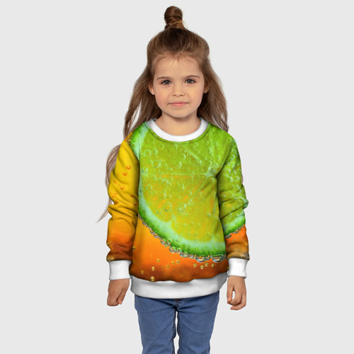 Детский свитшот 3D Лайм, цвет 3D печать - фото 7