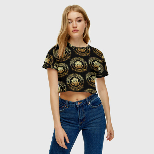 Женская футболка Crop-top 3D Travel, цвет 3D печать - фото 3