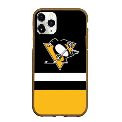 Чехол для iPhone 11 Pro Max матовый Pittsburg Penguins форма