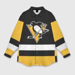 Женская рубашка oversize 3D Pittsburg Penguins форма