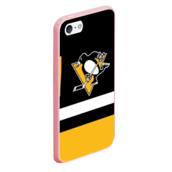 Чехол для iPhone 5/5S матовый Pittsburg Penguins форма - фото 2